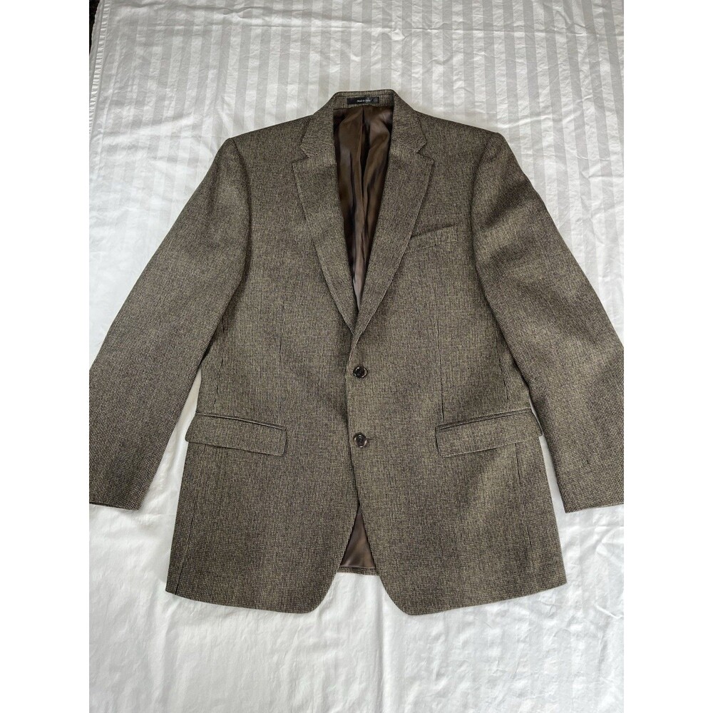 Lauren Ralph Lauren Men's 42L Wool Tweed Sport Coat Blazer Jacket Brown 42 Long